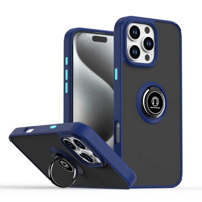 PKG iPhone 16 Pro 6.3 Magnet Ring Stand 3 Navy Blue