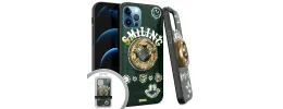 PKG iPhone 12/ 12 PRO 6.1 Bling Ring Case SMILING Green