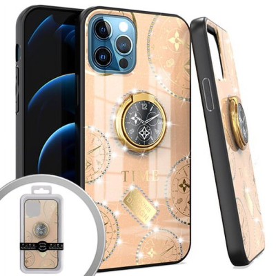 PKG iPhone 12/ 12 PRO 6.1 Bling Ring Case TIME Rose Gold