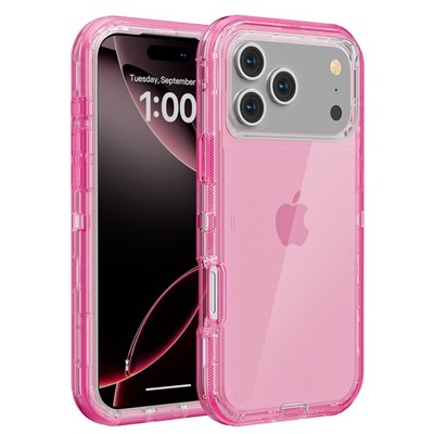 PKG 3 IN 1 iPhone 11 6.1 Transparent Case Hot Pink