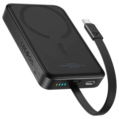 POWER BANK 10000 MAH WITH CABLES WITH INTEGRATED AC CHARGER