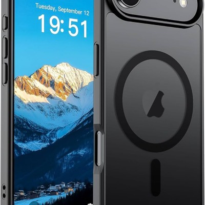 Phone 17 Air Translucent Case w/ Magnetic Ring Black(Premiu