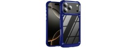 [PolyBag] For iPhone 11 Utter Tough Metal Ring Movable Camera Window Hybrid - Navy blue