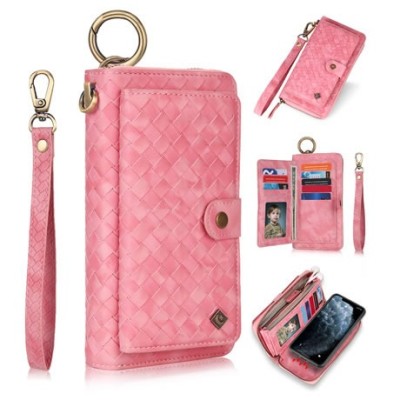 [PolyBag] For iPhone 11 Wallet ID Card Holder - Hot Pink