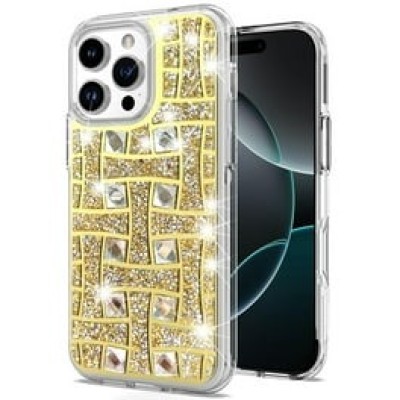[PolyBag] For iPhone 16 Pro 6.3 inch Bling Hybrid Case Cover - A