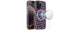 [PolyBag] For iPhone 16 Pro 6.3 inch Magnetic Double Layer IMD Design Case - Diamond Holographic Pink