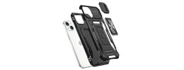 [PolyBag] For iPhone 12 & iPhone 12 Pro Utter Tough Metal Ring Movable Camera Window Hybrid - Black