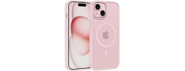 Premium Magsafe Transparent Case w/ Lens Stand01 - Pink