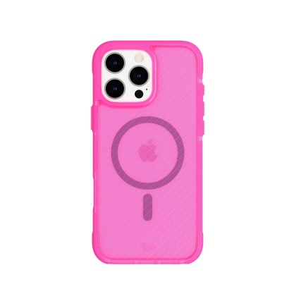 Premium Magsafe Transparent Case w/ Lens Stand01 - Pink