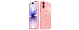 Premium Magsafe Transparent Case w/ Lens Stand01 - Pink