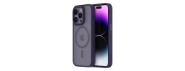 Premium Magsafe Transparent Case w/ Lens Stand01 - Purple