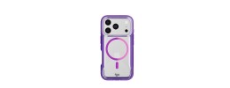 Premium Magsafe Transparent Case w/ Lens Stand01 - Purple
