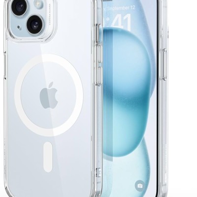 Premium Magsafe Transparent Case w/ Lens Stand01 - White