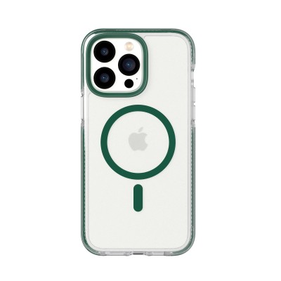 Premium Magsafe Transparent Case w/ Lens Stand01 - Green