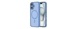 Premium Magsafe Transparent Case w/ Lens Stand01 - Blue