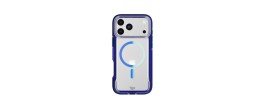 Premium Magsafe Transparent Case w/ Lens Stand01 - Blue