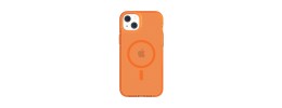 Premium Magsafe Transparent Case w/ Lens Stand01 - Orange