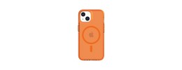 Premium Magsafe Transparent Case w/ Lens Stand01 - Orange