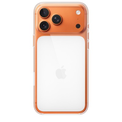 Premium Magsafe Transparent Case w/ Lens Stand01 - Orange