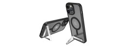 Premium Transparent Magsafe w Bottom Stand01 - Black