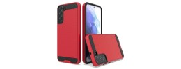 SAMSUNG S22 PLUS Hybrid
Texture Brushed Metal case, Red