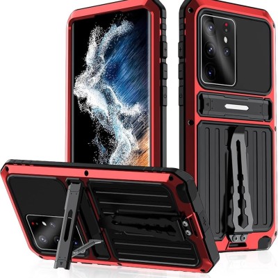 SAMSUNG S22 ULTRA Hybrid Case w/ Kick Stand and Metal Clip