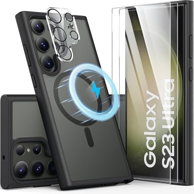 SAMSUNG S23 Ultra Hybrid Dual Layer Case w/Magnetic Ring Sta