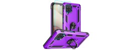 Samsung A12 Hybrid Texture Brushed Metal case, Purple