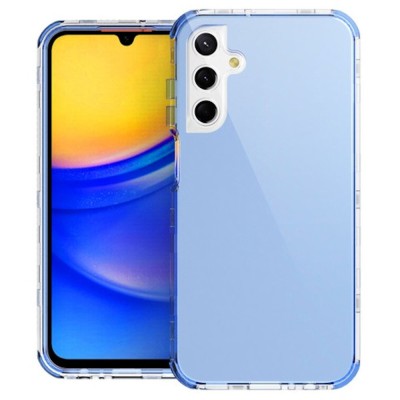 Samsung A15 5G Hybrid Detachable 3 in 1 Tough Clear Case Blu