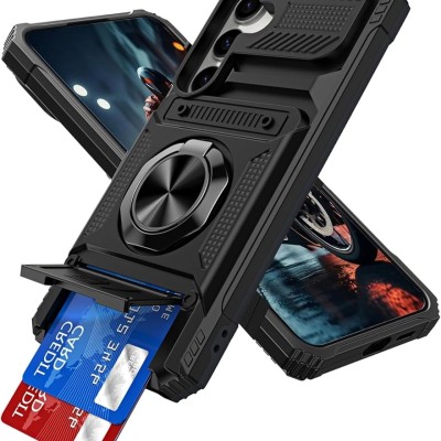 Samsung A16 5G Kick Stand Holster Case w/ Card Slot Black(Pr