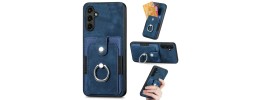 Samsung A35 5G Ring Stand Case w/ Build in 2 Cards Wallet Re