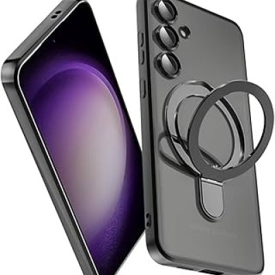 Samsung Galaxy S24 Twisting Magnetic Ring Stand Case w/Camera cover P