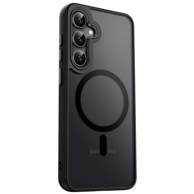 Samsung Galaxy S25 Hybrid Case w/Large Twisting Magnetic Rin