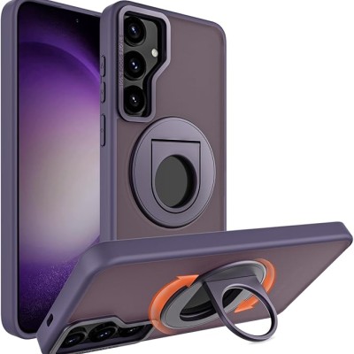Samsung S24 Plus Magsafe Ring Stand Case w/Camera cover Purp