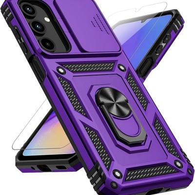 Samsung A16 5G Magnetic case w/Large Rotate Ring Stand Purpl