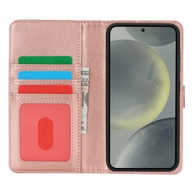 Samsung S24 Deluxe Wallet Compatible w/ MagSafe Rose Gold