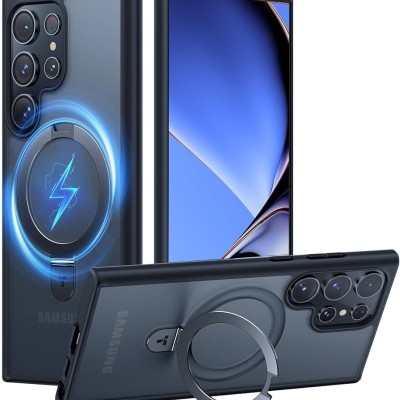 Samsung S24 Ultra Magnetic W/ Ringstand Cases  Blue