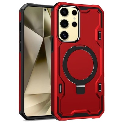 Samsung S24 Ultra Magnetic W/ Ringstand Cases  Red