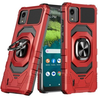 Samsung S25 Ultra Hybrid Dual Layer Case w/Magnetic Ring Red