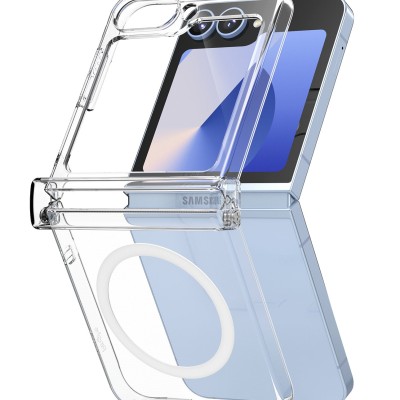 Samsung Z Flip6 Magnetic Ring Stand Cases Blue(Premium Packa