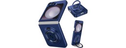Samsung Z Flip6 Magsafe case w/ Rotate Ring Stand Blue(Premi