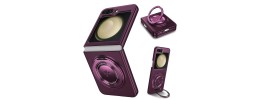 Samsung Z Flip6 Magsafe case w/ Rotate Ring Stand Purple(Pre