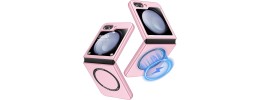 Samsung Z Flip6 Premium Matte Magnet Ring Stand Case Pink(Pr