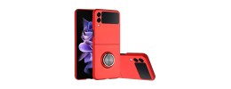 Samsung Z Flip6 Premium Matte Magnet Ring Stand Case Red(Pre
