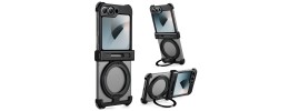 Samsung Z Flip6 Premium New Bumper Case w/Kick Stand Black(