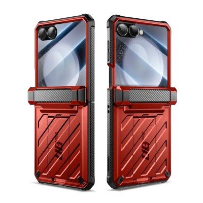 Samsung Z Flip7 Hybrid Dual Layer Case Red(Premium Package)