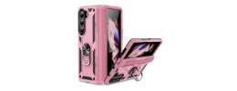 Samsung Z Fold5 Premium Matte Magnet Ring Stand Case Pink