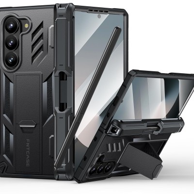 Samsung Z Fold6 Premium New Bumper Case w/Kick Stand Black(P