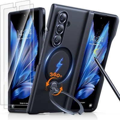 Samsung Z Fold7 Oil Painted Case w/Flat Magnetic Ring Stand