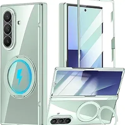 Samsung Z Fold7 Oil Painted Case w/Flat Magnetic Ring Stand